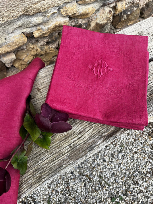 serviettes de table anciennes