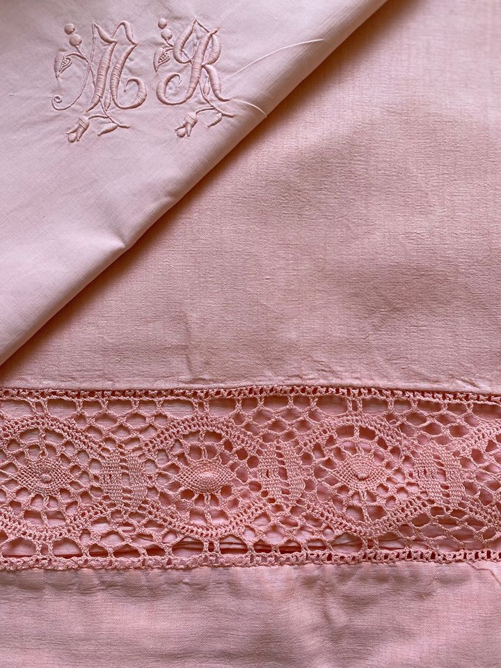 Salmon Pink Sheet and Pillowcase