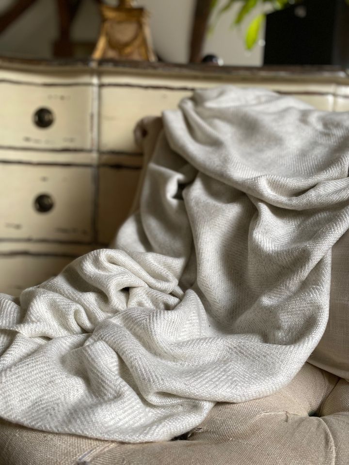 Plaid Cachemire Blanc