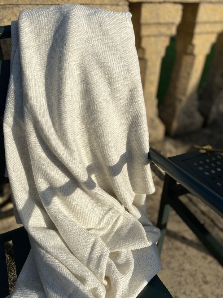 Plaid Cachemire Blanc