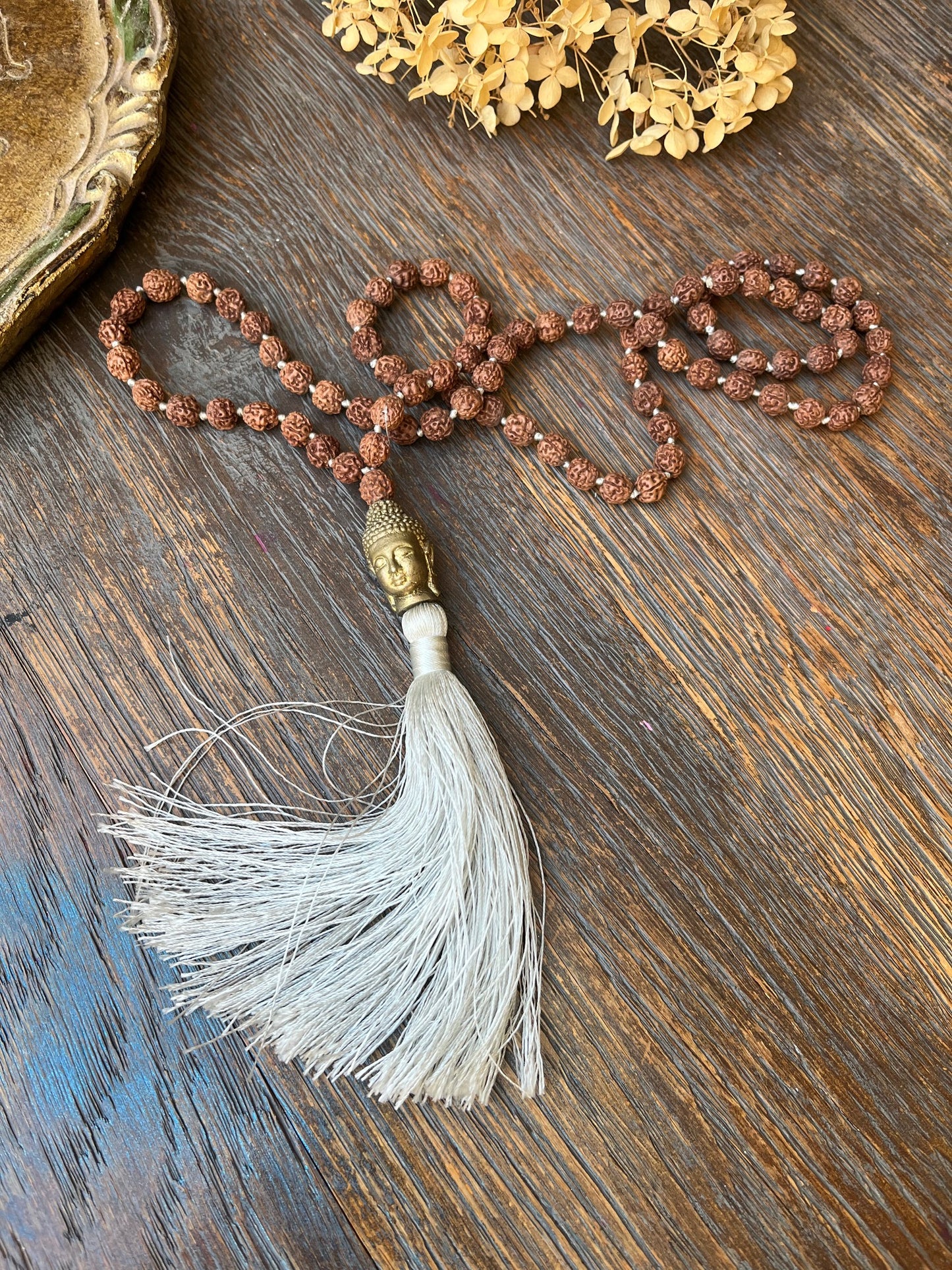 White Buddha necklace