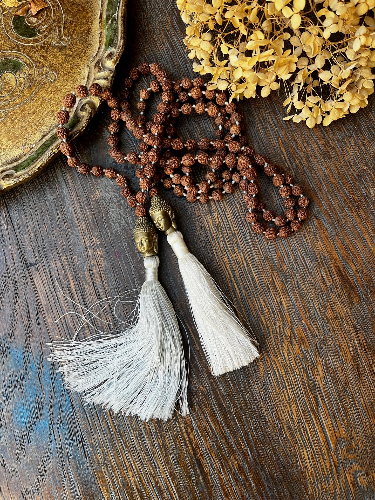 White Buddha necklace