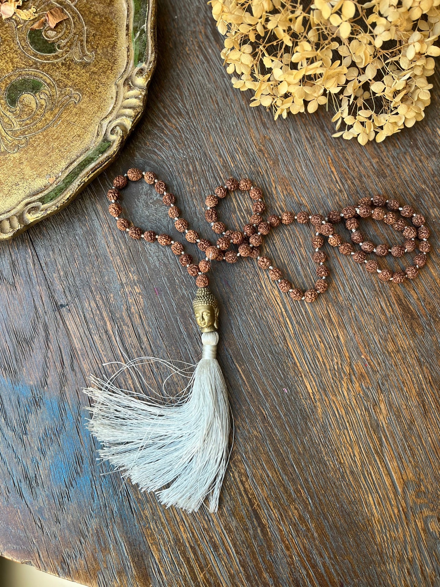 White Buddha necklace