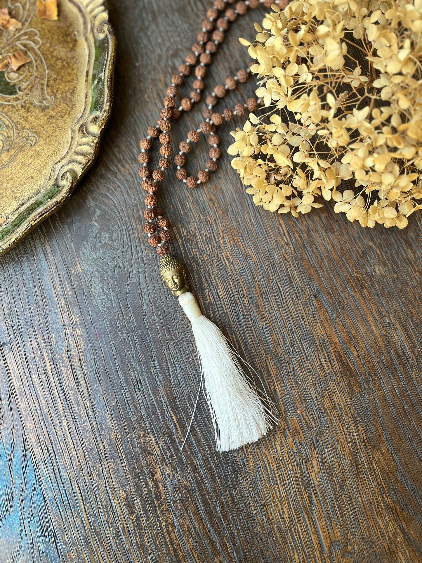White Buddha necklace