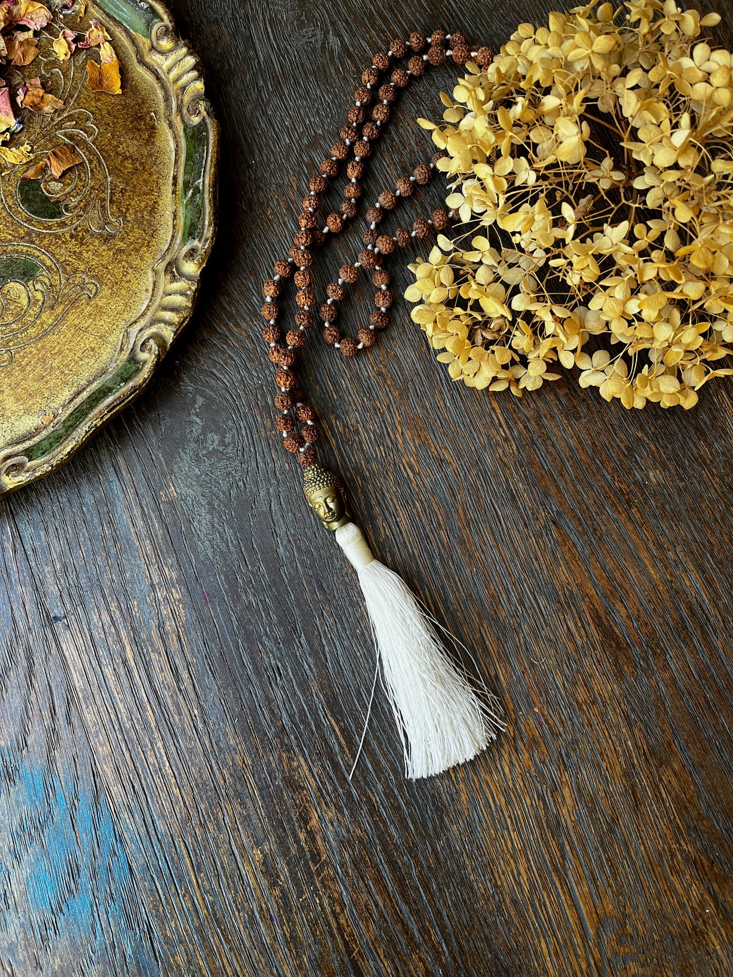 White Buddha necklace