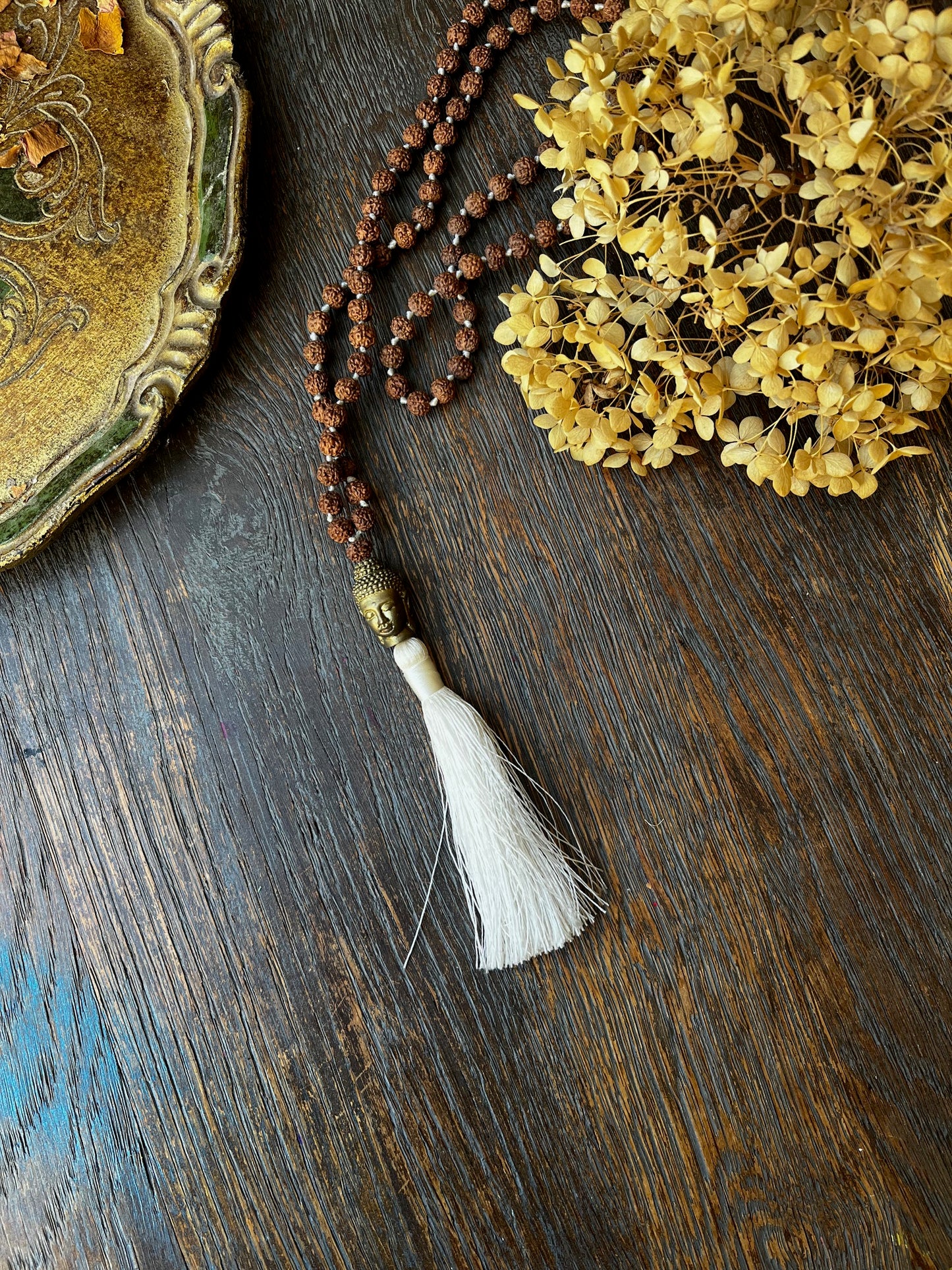 White Buddha necklace
