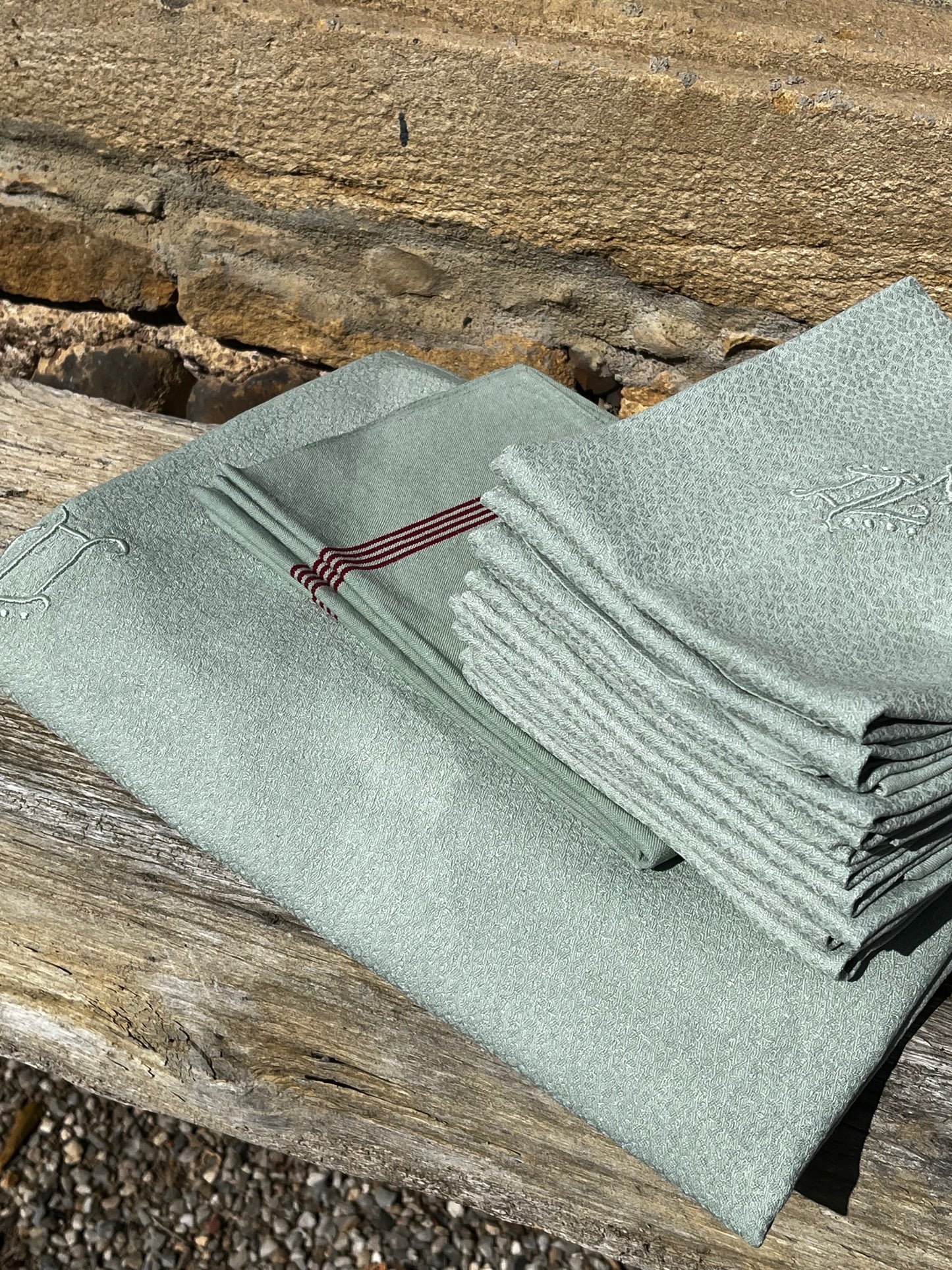 Nappe et 8 Serviettes AG Céladon