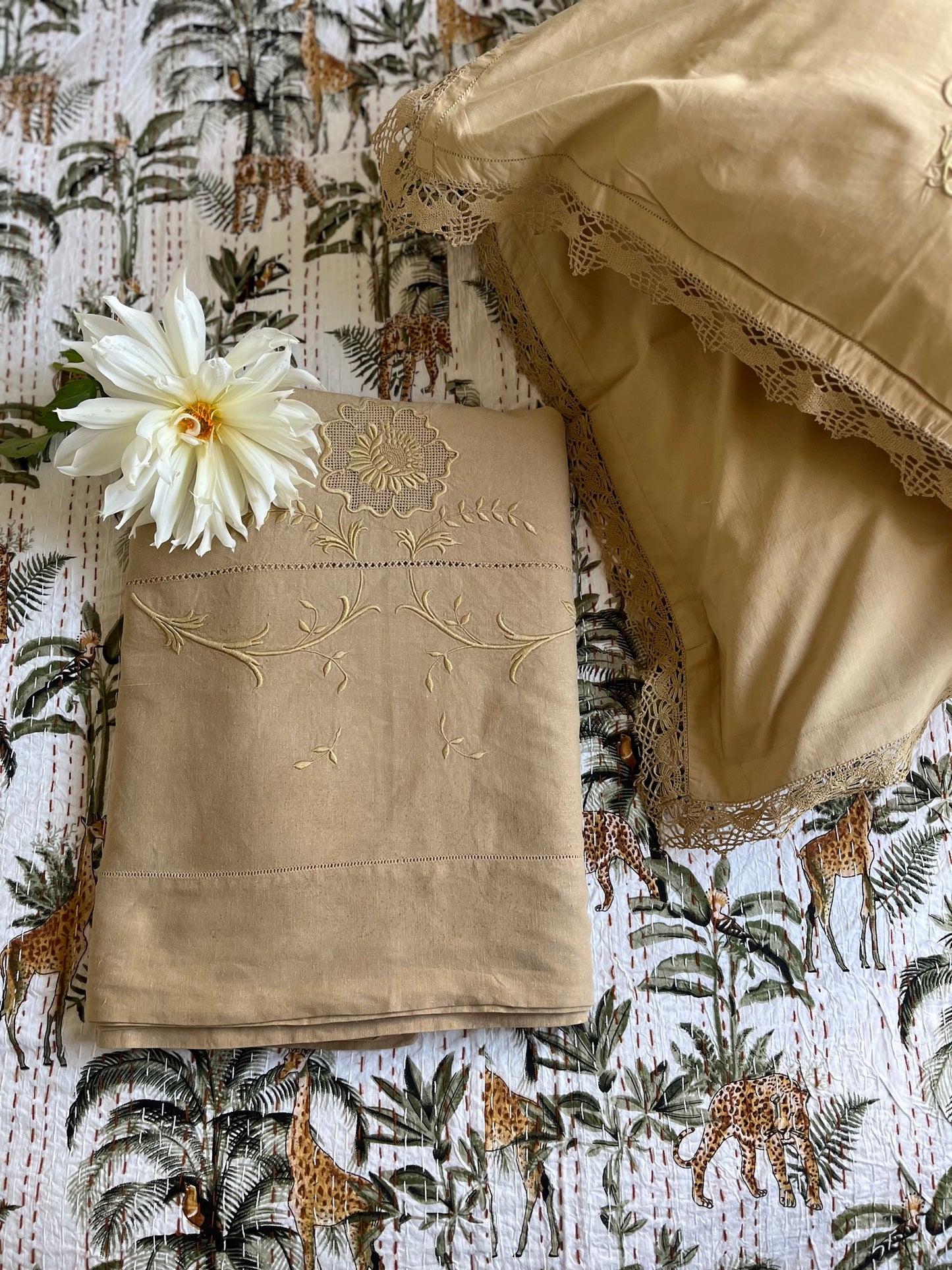 Drap et Taies Moutarde