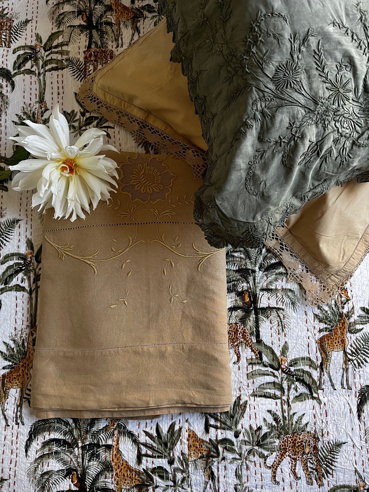 Drap et Taies Moutarde