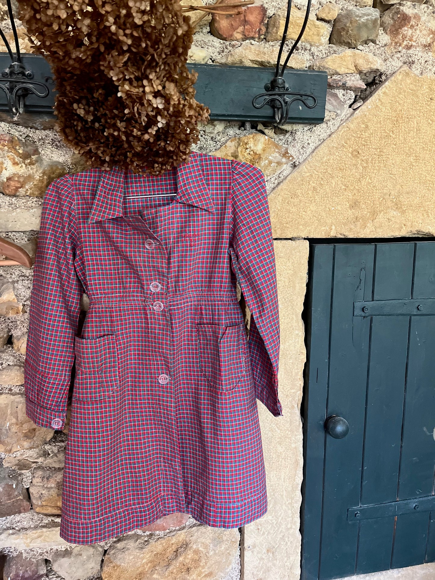 Vintage Red School Aprons