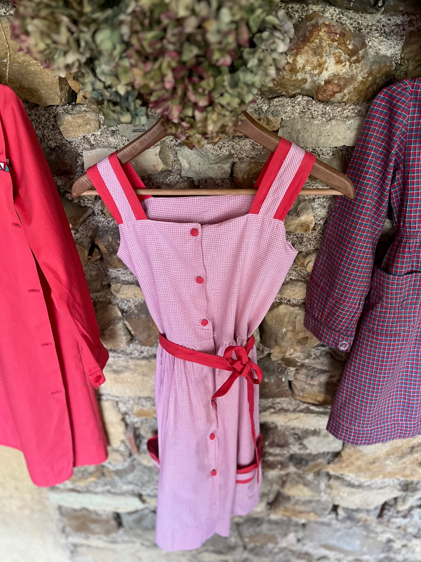 Vintage Red School Aprons