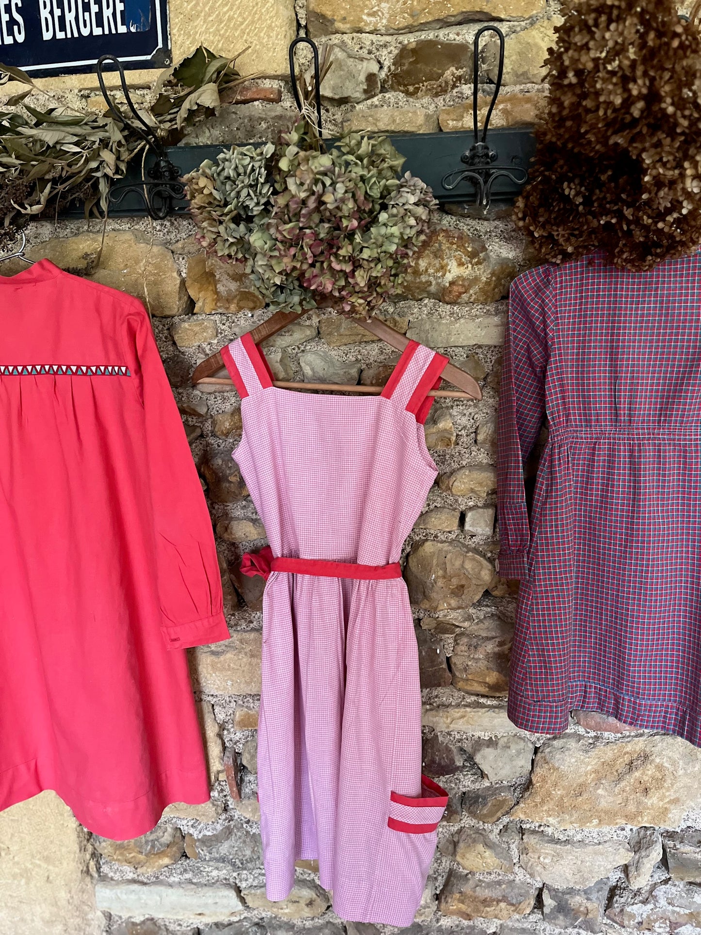 Vintage Red School Aprons
