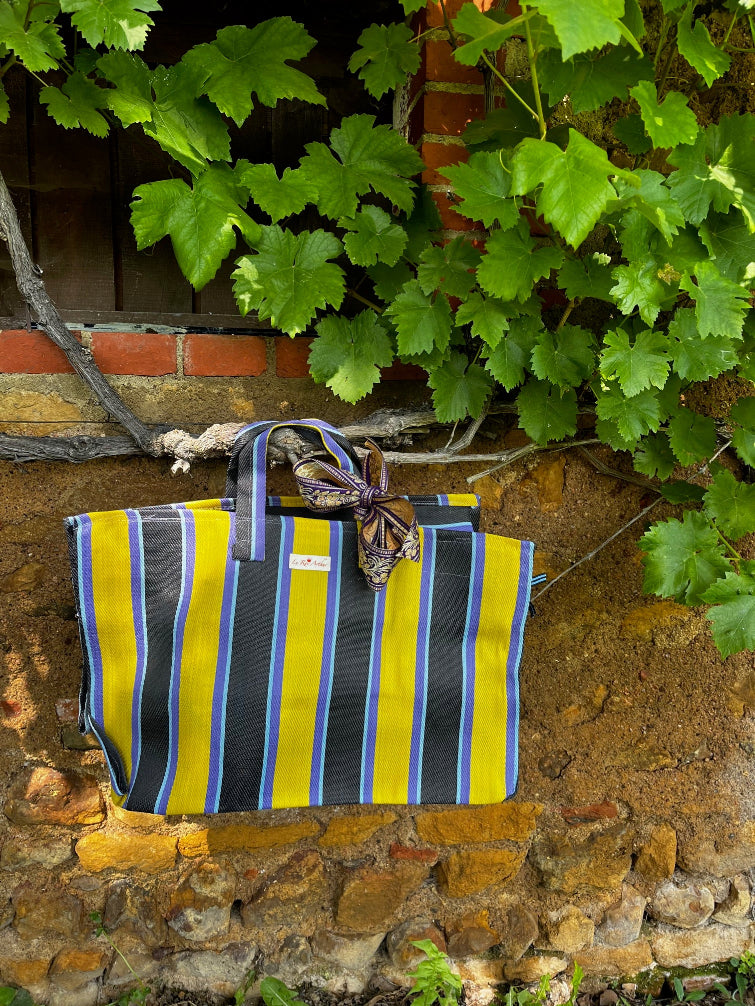 Cabas Cool Alex en fibres recyclées, sac léger et coloré avec zip