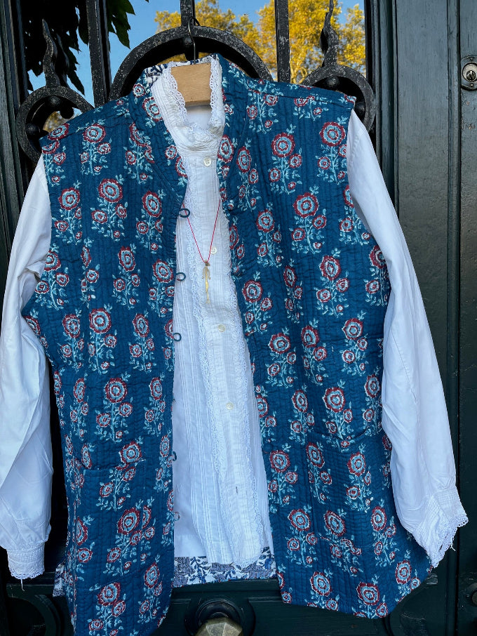 gilet en coton sans manche réversible