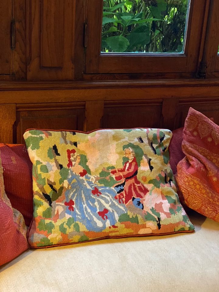 Housse de coussin tapisserie