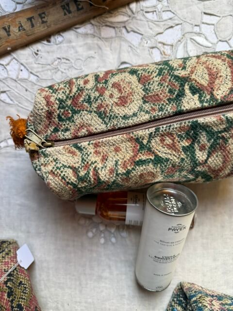 Constance Toiletry Bag – Large Floral Cotton Tapestry Bag