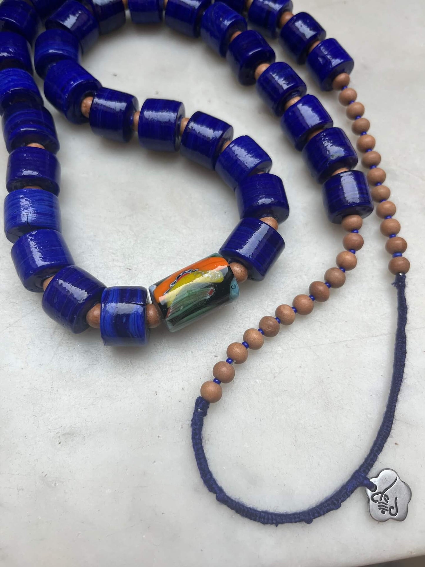 Handmade Beaded Necklace – Boho Statement Necklace – Blue or Green