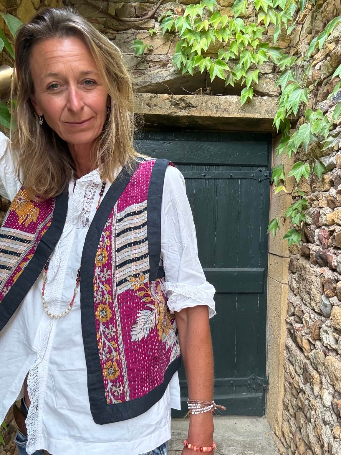 Women's Kantha Vest Joséphine | Bohemian Sleeveless Vest