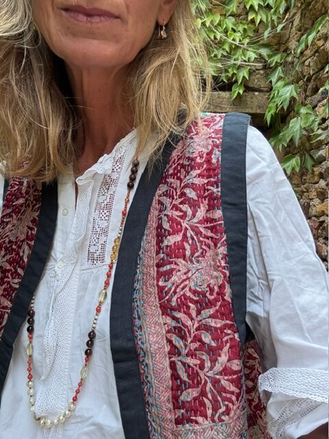 Women's Kantha Vest Joséphine | Bohemian Sleeveless Vest