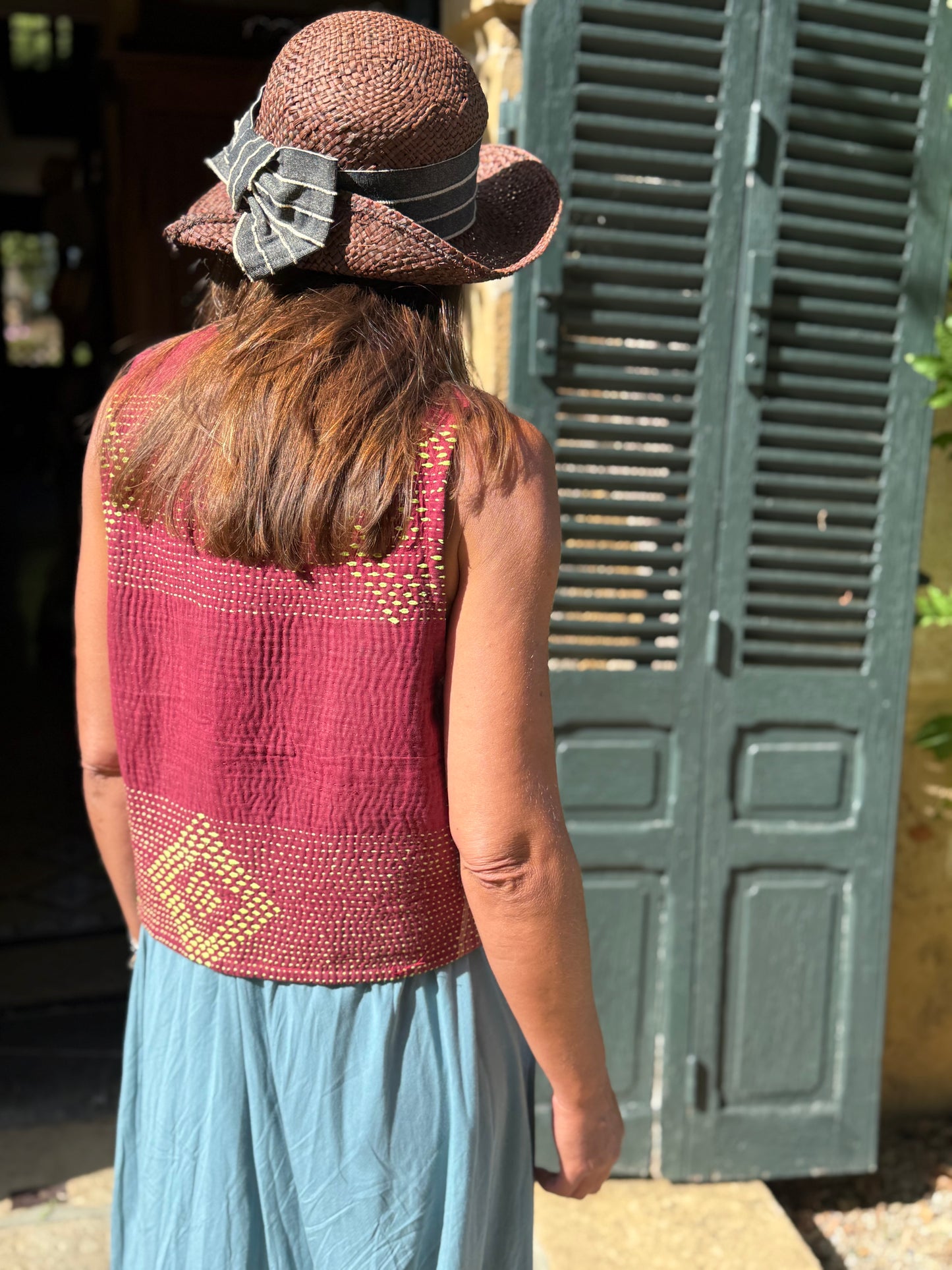 Women's Kantha Vest Joséphine | Bohemian Sleeveless Vest