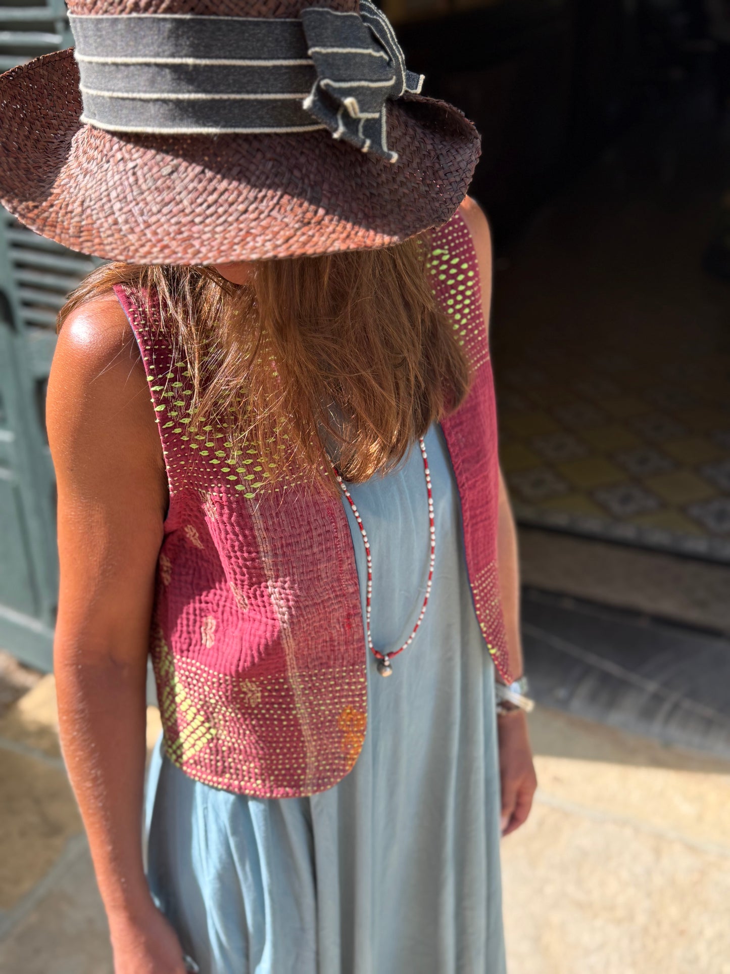 Women's Kantha Vest Joséphine | Bohemian Sleeveless Vest