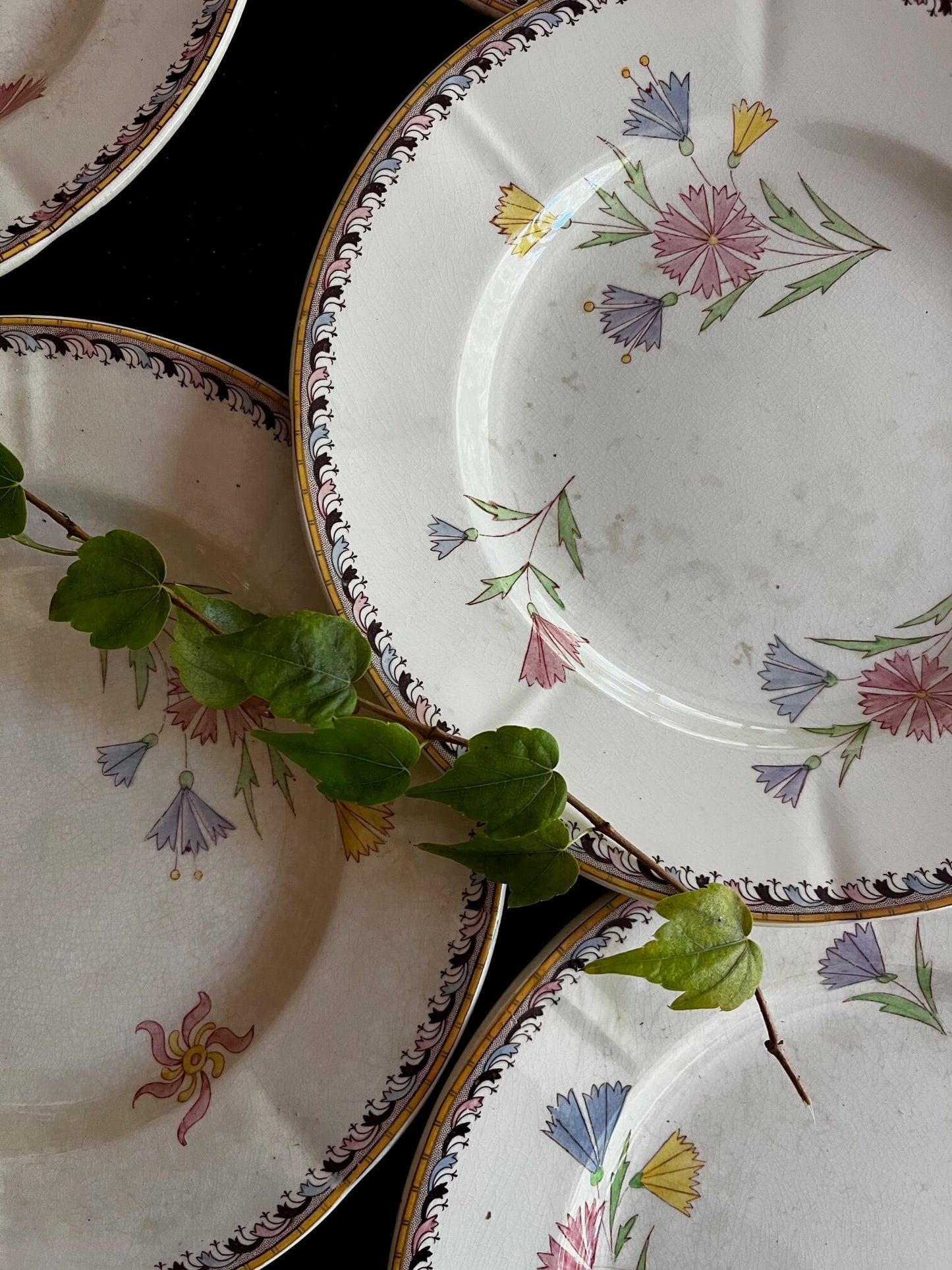 Assiettes Sarreguemines "Diogène" | Faïence Vintage | Brocante