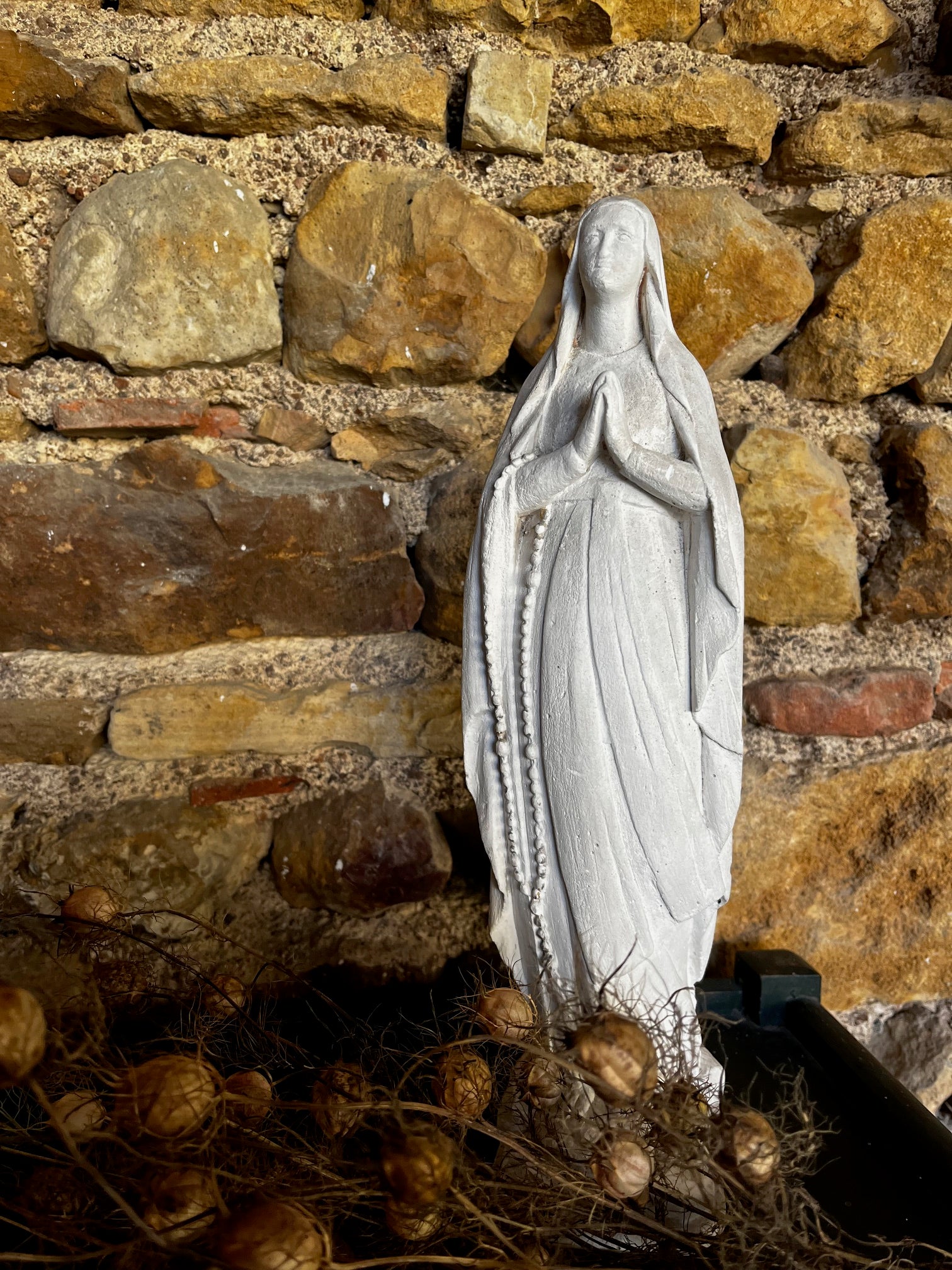Statue de la Vierge Marie en plâtre - Décoration religieuse catholique