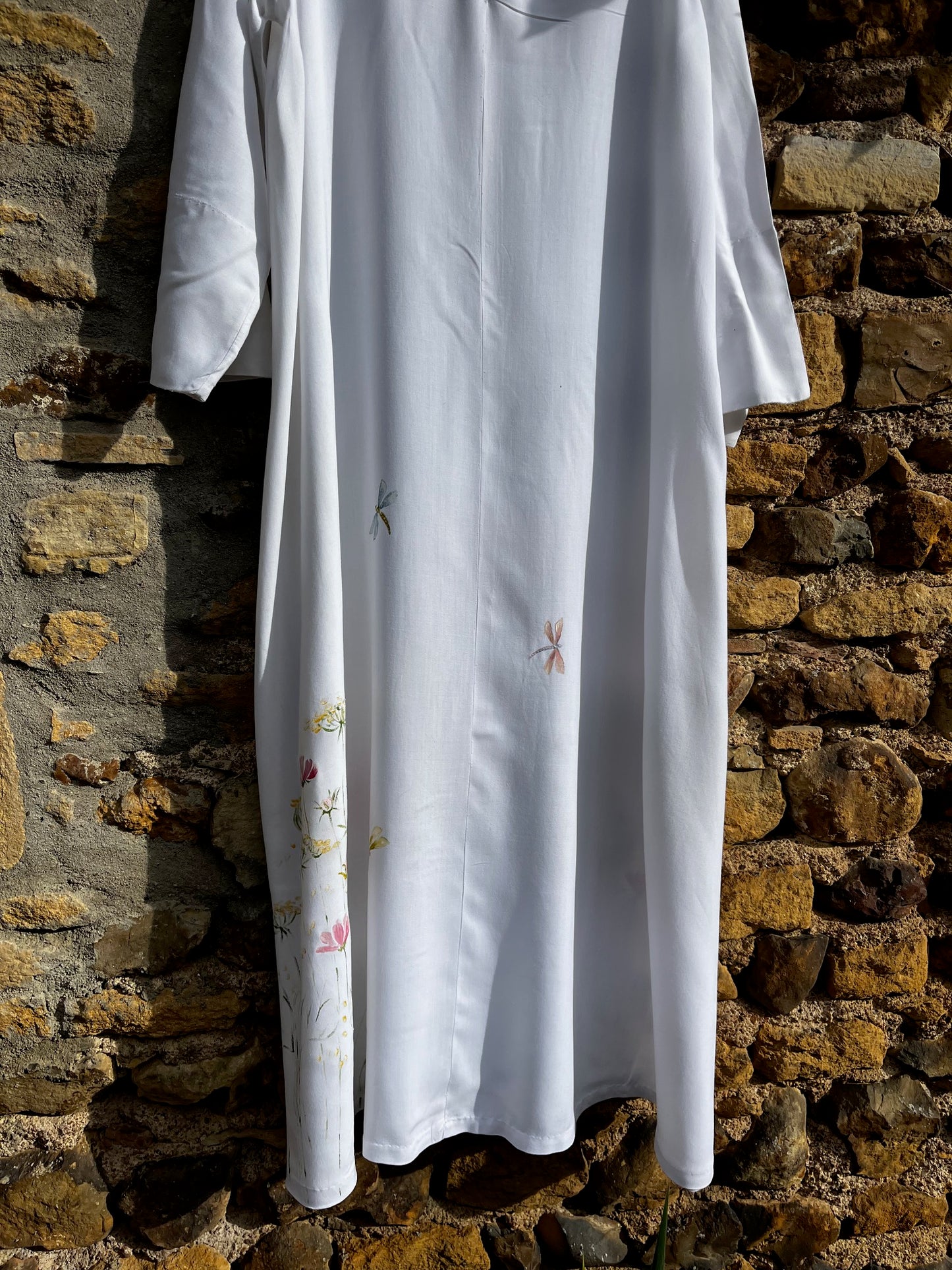 Aube ancienne peinte portée, look bohème chic et vintage