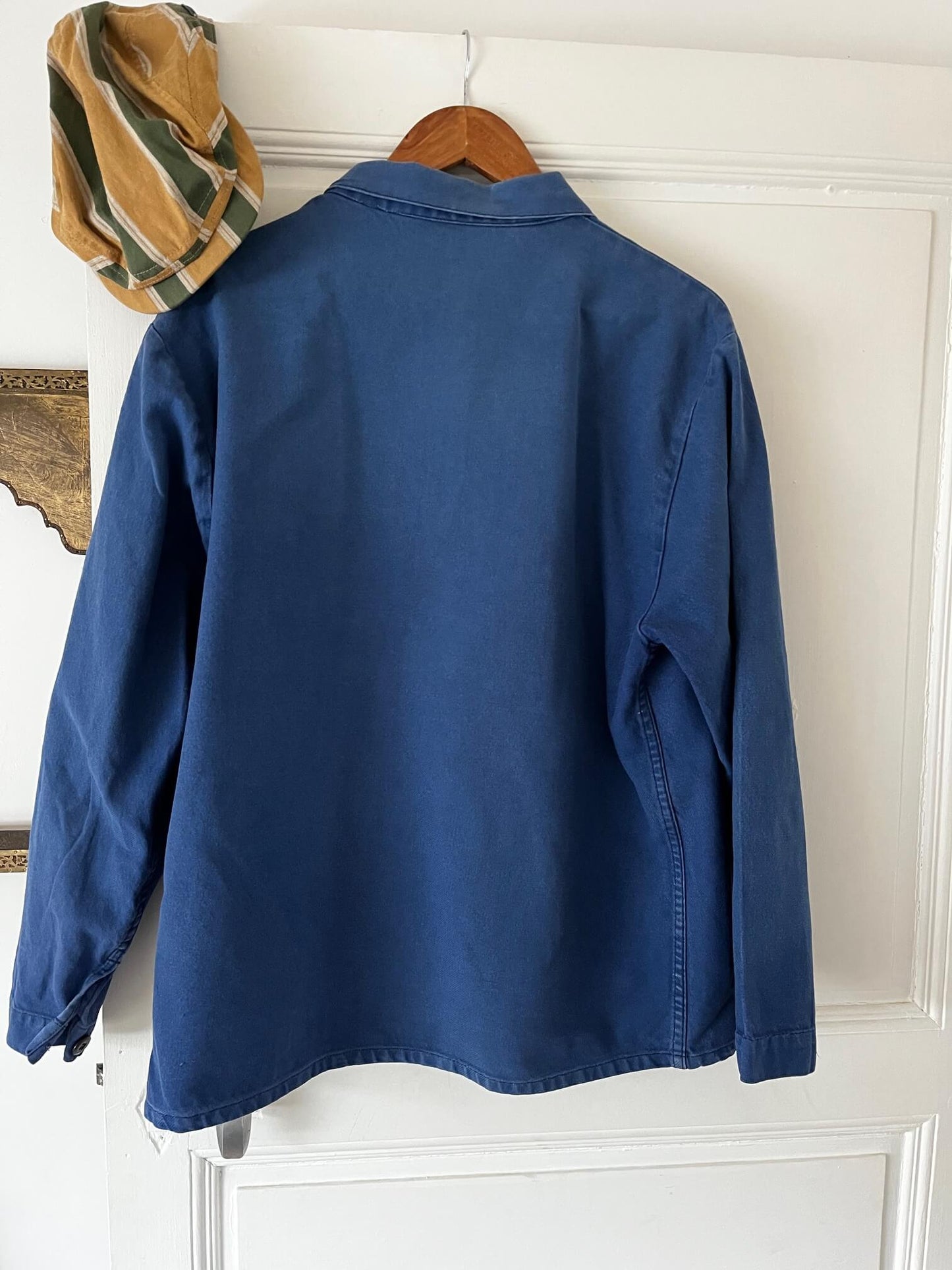 Bleu de Travail "Mr Poisson" - Veste Vintage Peinte Main (Taille L)