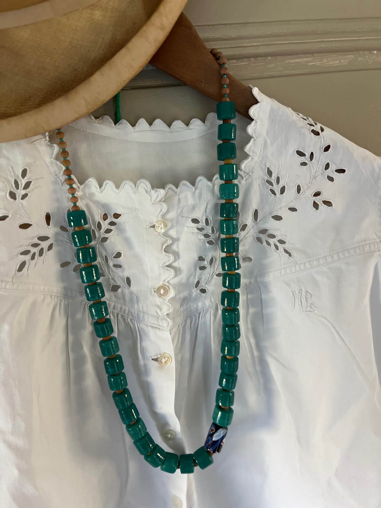 Blouse ancienne coton style bohème romantique et intemporel