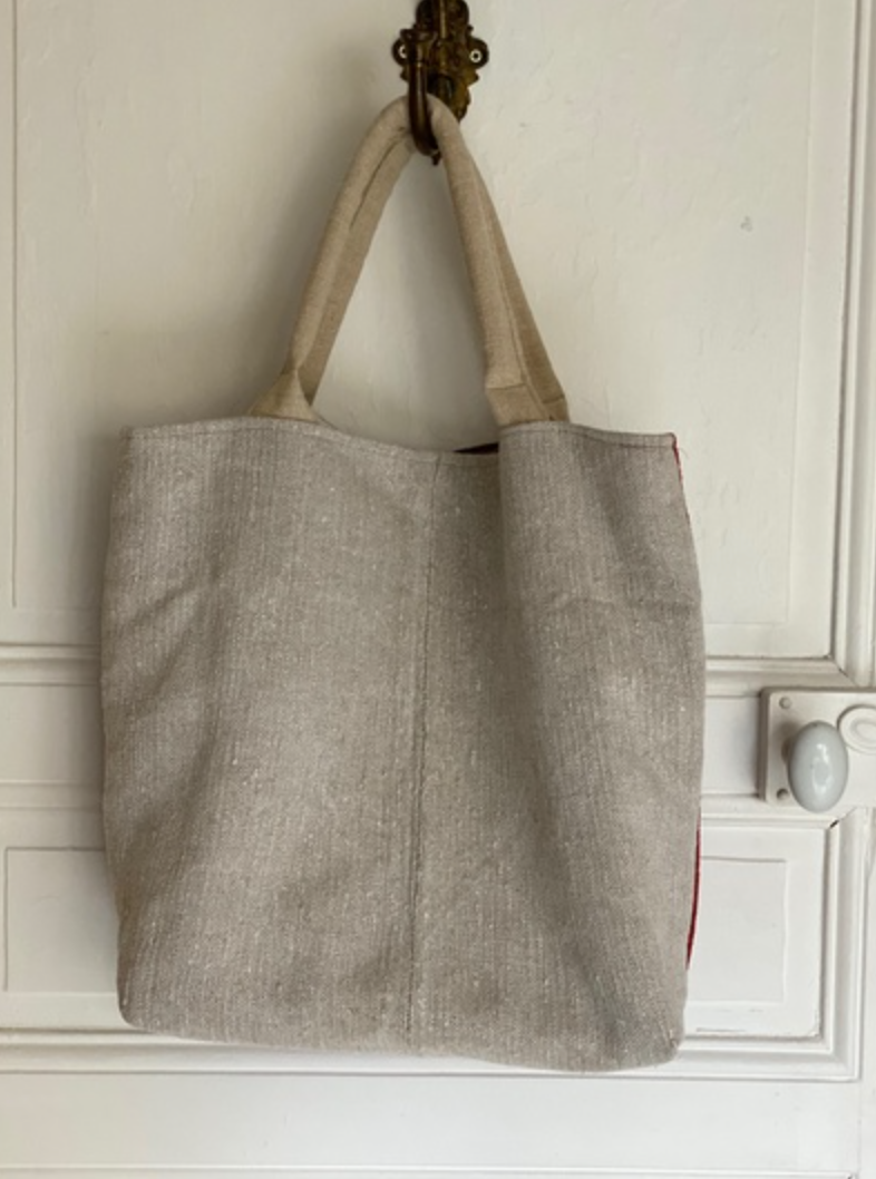 Cabas durable en chanvre fabriqué à la main en France