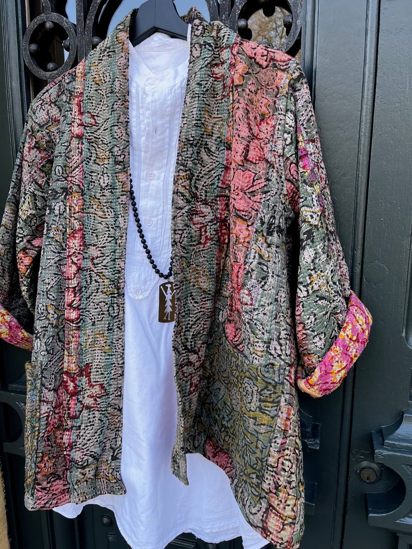 Chemise ancienne en coton style vintage pour femme