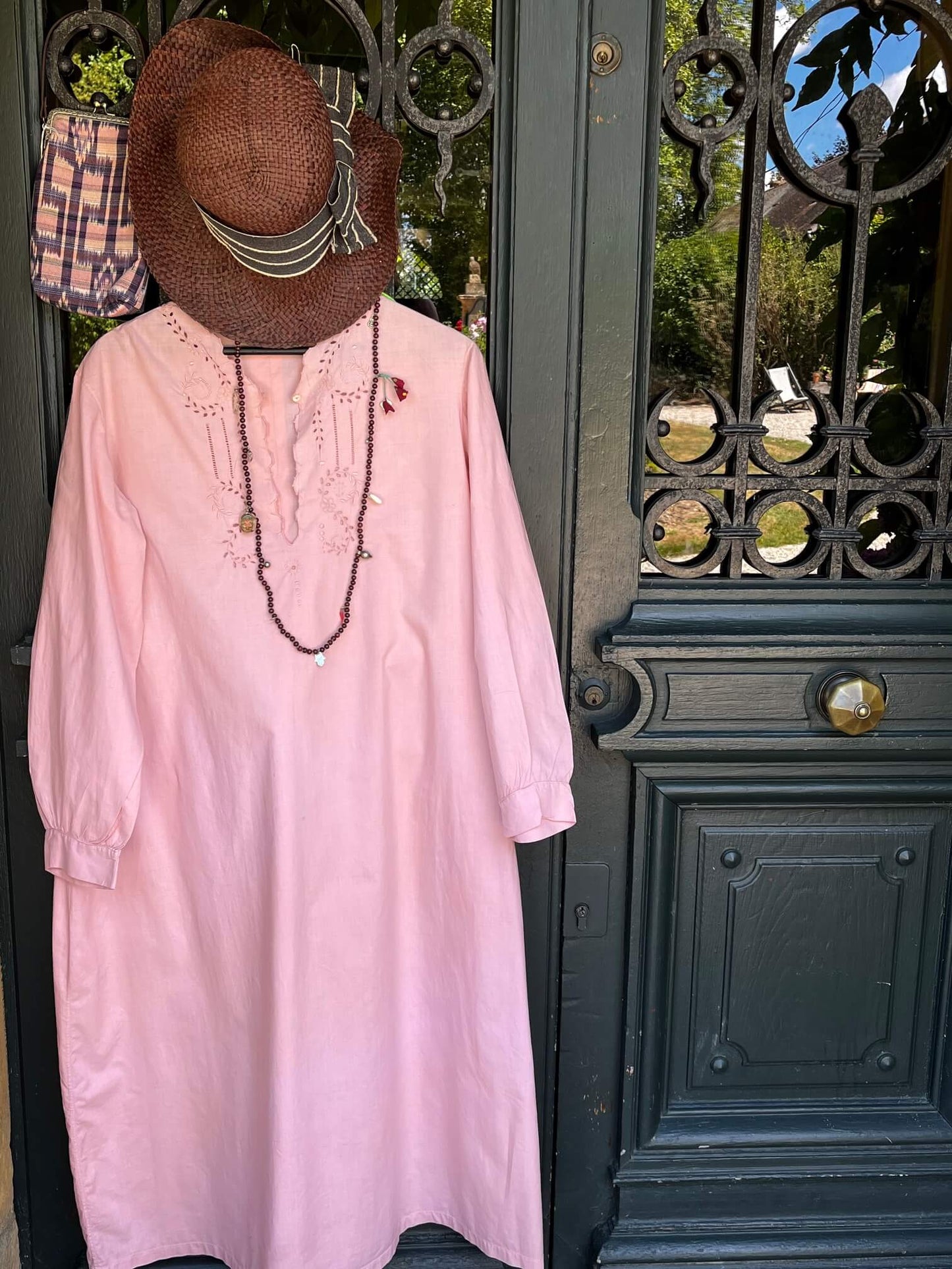 Vêtement vintage upcyclé taille S, coton teinte artisanale