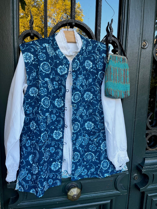 Gilet Kantha Mireille - Style Bohème Sans Manches Réversible Femme