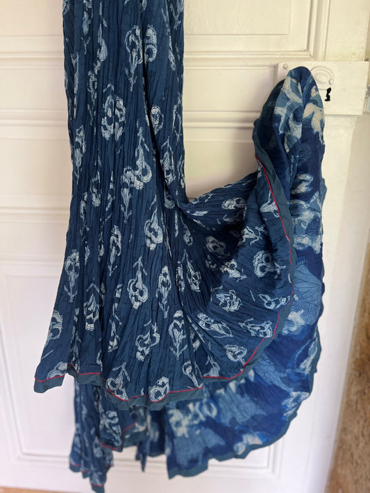 Jupe longue en coton avec motifs bohèmes, coupe fluide et ample