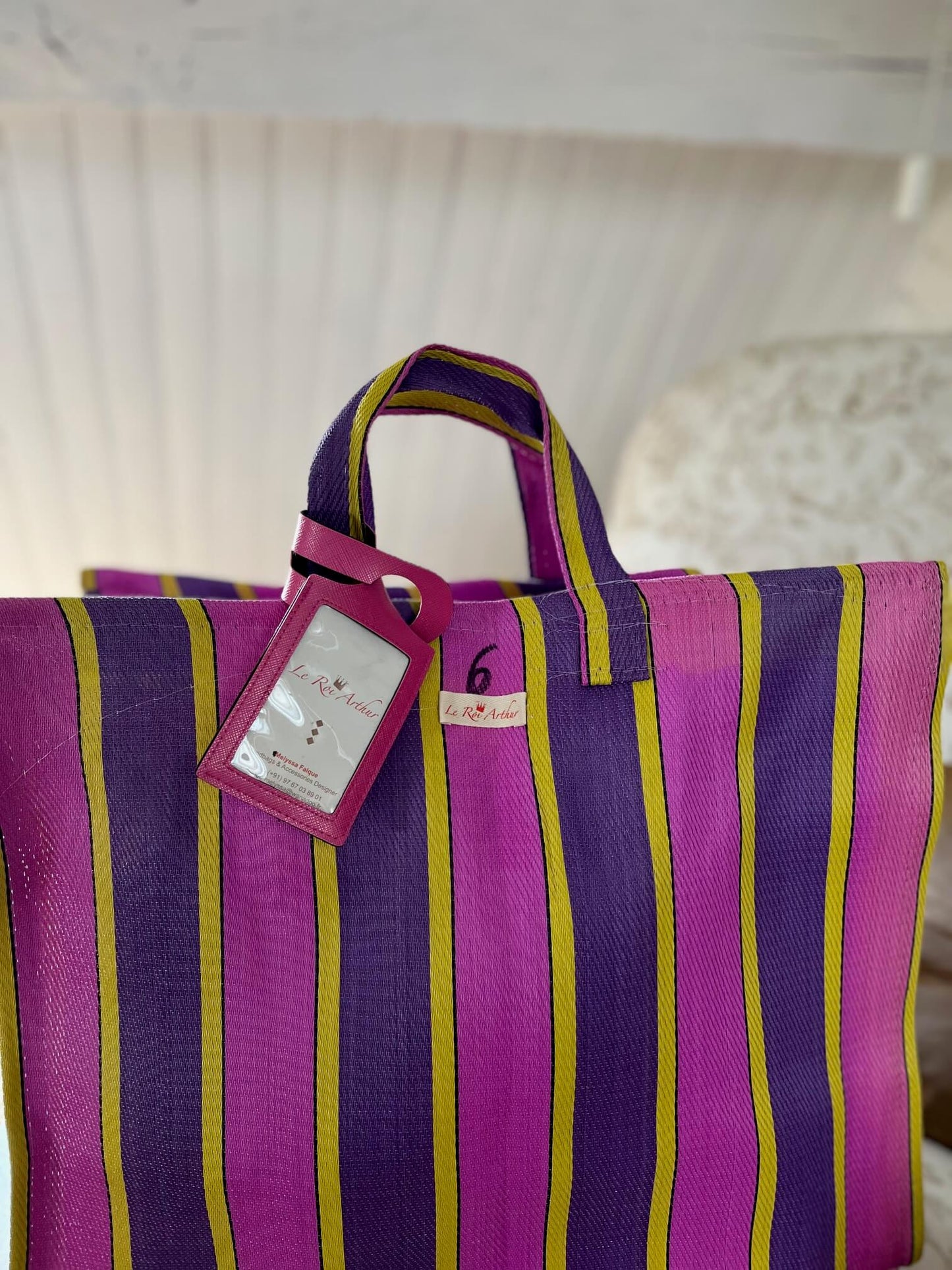 Sac cabas éco-responsable Victoire, accessoire mode été, pièce artisanale unique