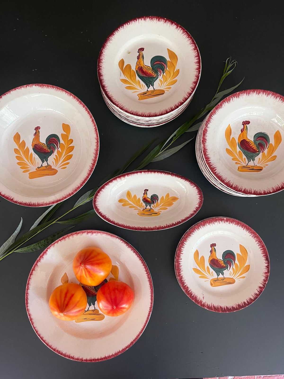 Service de table Terre de Fer en vaisselle française vintage