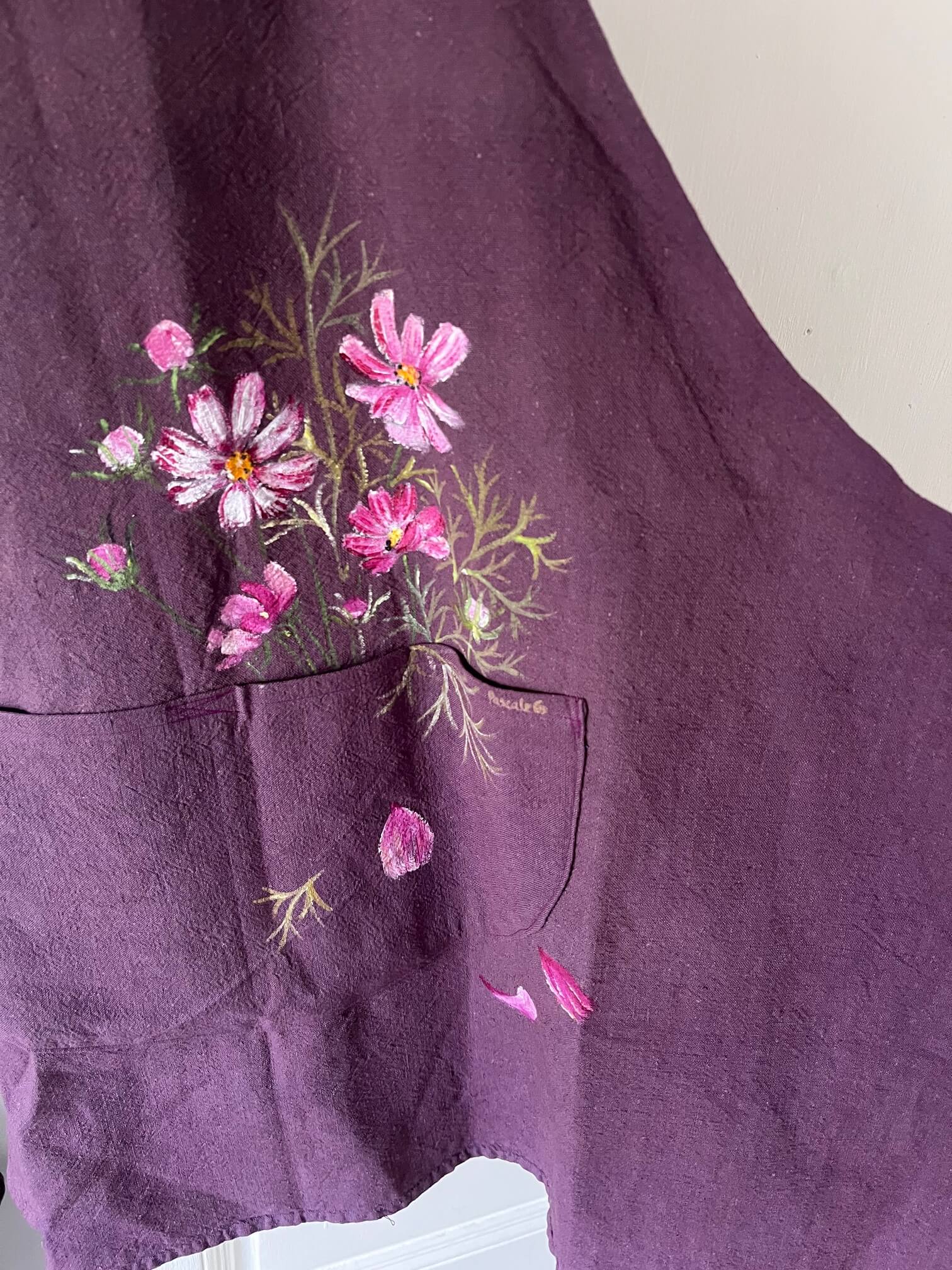 Tablier lie de vin – Pièce unique artisanale française