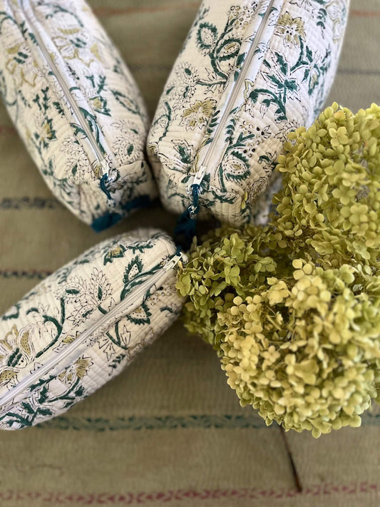 Trousse de toilette fleurie