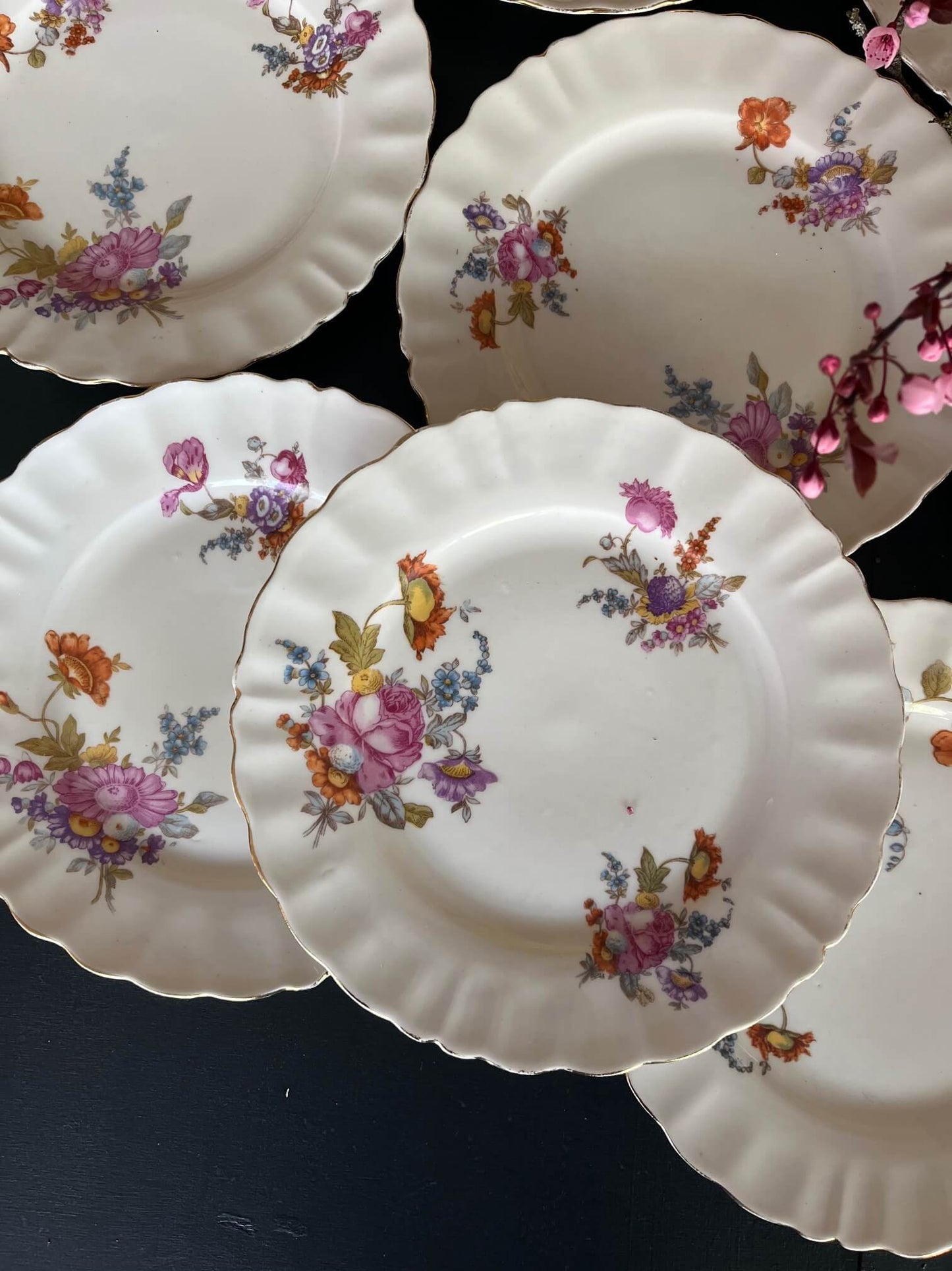 Vaisselle française vintage florale