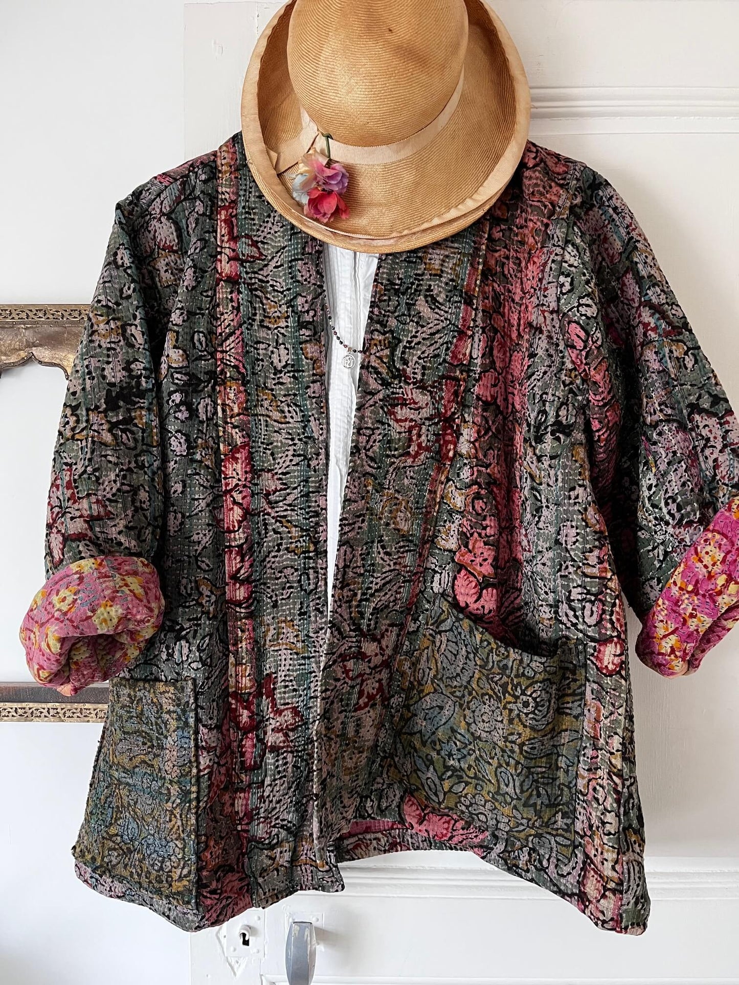 Veste femme mode éthique en coton vintage recyclé